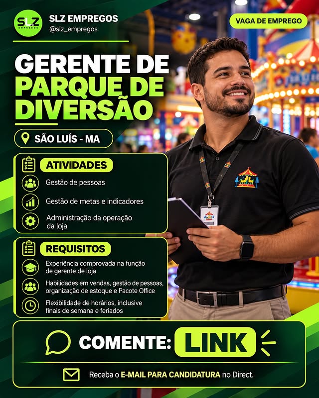 GERENTE DE PARQUE DE DIVERSÃO