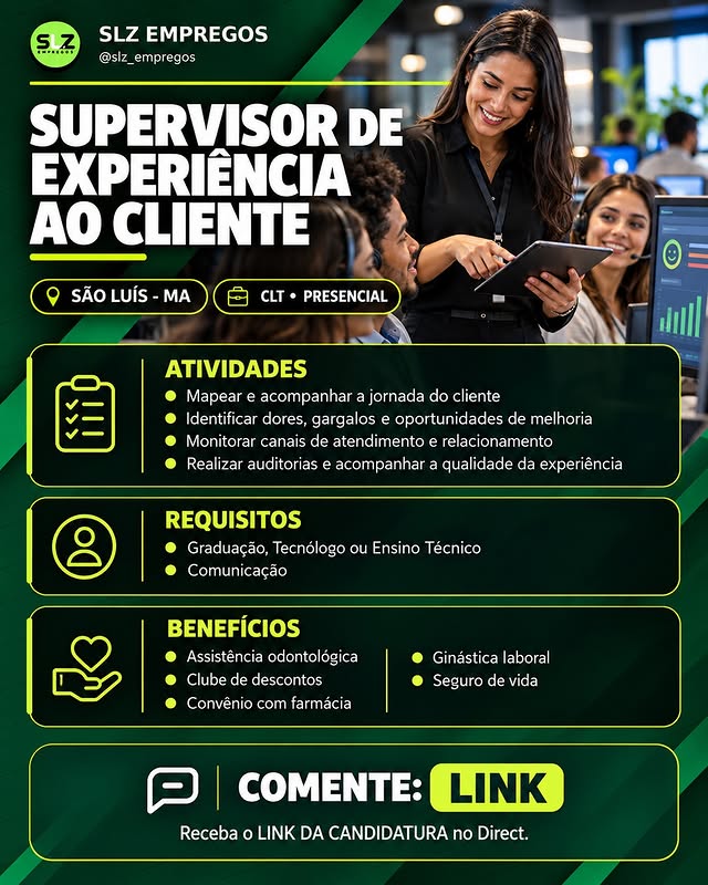 Supervisor de Experiência ao Cliente